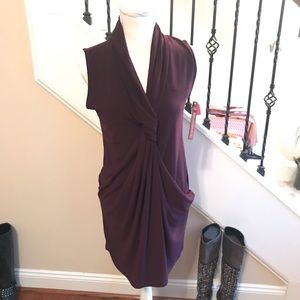 NWT Blush Wine Ruched Flattering Tunic Dress Pkts